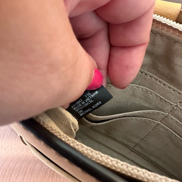 Michael Kors Woven Leather Clutch with Tassels and Strap Tan - Picture 6 of 11